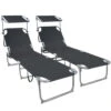Transat Pare Soleil Lot De 2 Pcs Noir(Transat Pare Soleil Lot De 2 Pcs Noir)