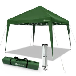 Tonnelle De Jardin 3x3m Pliable Verte Avec Sac De Transport(Tonnelle De Jardin 3x3m Pliable Verte Avec Sac De Transport)