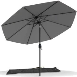 Parasol Inclinable 2.70 X 2.40m Avec Housse De Protection Gris(Parasol Inclinable 2 70 X 2 40m Avec Housse De Protection Gris)