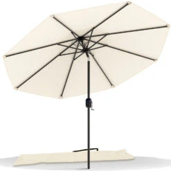 Parasol Inclinable 2.70 X 2.40m Avec Housse De Protection Beige(Parasol Inclinable 2 70 X 2 40m Avec Housse De Protection Beige)