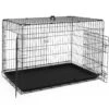 Cage Pour Chien Pliable Avec 2 Portes Verrouillable Plateau Amovible 122x75x81cm(Cage Pour Chien Pliable Avec 2 Portes Verrouillable Plateau Amovible 122x75x81cm)