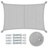 Voile D'ombrage Rectangulaire En Polyester Imperméable Avec Kit De Montage 3x4m Gris Clair(Voile Dombrage Rectangulaire En Polyester Impermeable Avec Kit De Montage 3x4m Gris Clair)