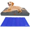 Matelas Panier Pour Chien Avec Tapis Gel Rafraichissant Amovible 76x51x9cm(Matelas Panier Pour Chien Avec Tapis Gel Rafraichissant Amovible 76x51x9cm)