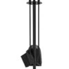 Serviteur De Cheminée Ensemble 4 Pieces En Metal Noir(Serviteur De Cheminee Ensemble 4 Pieces En Metal Noir)
