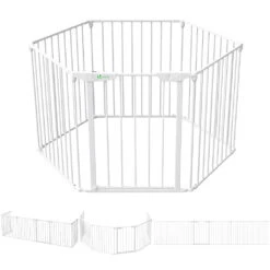 Barriere De Securite Cheminee Pliable 3.75M 6 Panneaux Blanc(Barriere De Securite Cheminee Pliable 3 75m 6 Panneaux Blanc)