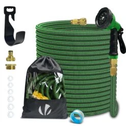 Tuyau D’Arrosage Extensible 30m Renforce Avec Accessoires Vert(Tuyau D Arrosage Extensible 30m Renforce Avec Accessoires Vert)