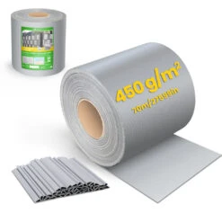 Brise Vue Occultant PVC 450g/m2 19cm X 70m Gris Clair(Brise Vue Occultant Pvc 450g M2 19cm X 70m Gris Clair)