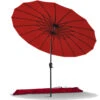 Parasol Inclinable 270cm Shanghai Avec Housse De Protection Rouge(Parasol Inclinable 270cm Shanghai Avec Housse De Protection Rouge)