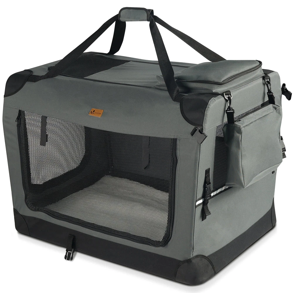 Sac Transport Pliable Chien Chat Caisse Cage Portable 82x60x60cm Gris(Sac Transport Pliable Chien Chat Caisse Cage Portable 82x60x60cm Gris) 1 Sac Transport Pliable Chien Chat Caisse Cage Portable 82x60x60cm Gris(Sac Transport Pliable Chien Chat Caisse Cage Portable 82x60x60cm Gris)