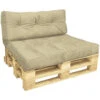 Lot De 2 Coussins Pour Palettes En Bois Beige(Lot De 2 Coussins Pour Palettes En Bois Beige)