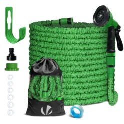 Tuyau D’Arrosage Extensible 30m Avec Accessoires Vert(Tuyau D Arrosage Extensible 30m Avec Accessoires Vert)