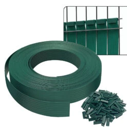 Kit De Lamelles Occultantes PVC Brise Vue 75m X 4.7cm Avec 150 Clips Vert(Kit De Lamelles Occultantes Pvc Brise Vue 75m X 4 7cm Avec 150 Clips Vert)