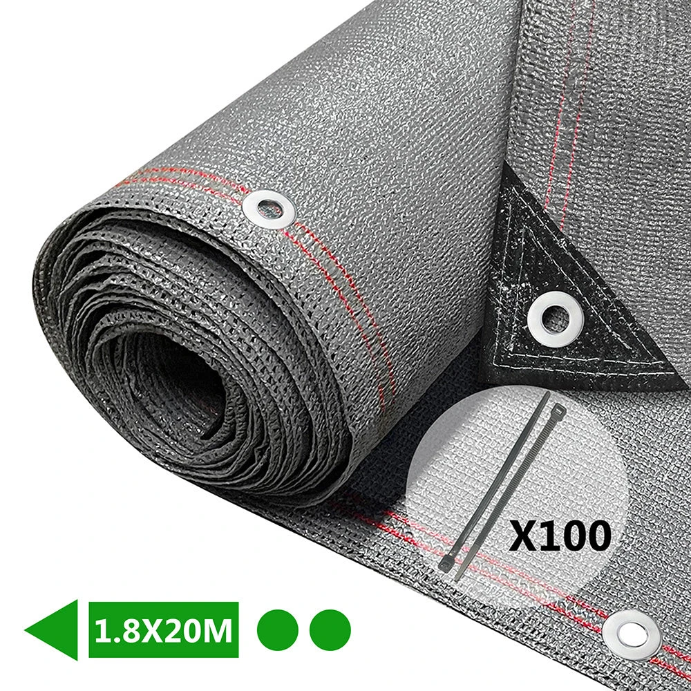 Brise Vue Occultant En HDPE 230g/m² 1.8x20m Avec Attaches De Fixation Gris(Brise Vue Occultant En Hdpe 230g M 1 8x20m Avec Attaches De Fixation Gris) 1 Brise Vue Occultant En HDPE 230g/m² 1.8x20m Avec Attaches De Fixation Gris(Brise Vue Occultant En Hdpe 230g M 1 8x20m Avec Attaches De Fixation Gris)