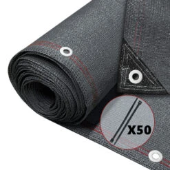 Brise Vue Occultant En HDPE 230g/m² 1x10m Avec Attaches De Fixation Anthracite(Brise Vue Occultant En Hdpe 230g M 1x10m Avec Attaches De Fixation Anthracite 1)