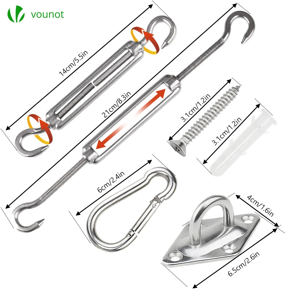 Kit De Fixation 24pcs Pour Voile Ombrage(Kit De Fixation 24pcs Pour Voile Ombrage) 2 Kit De Fixation 24pcs Pour Voile Ombrage(Kit De Fixation 24pcs Pour Voile Ombrage) – Image 2