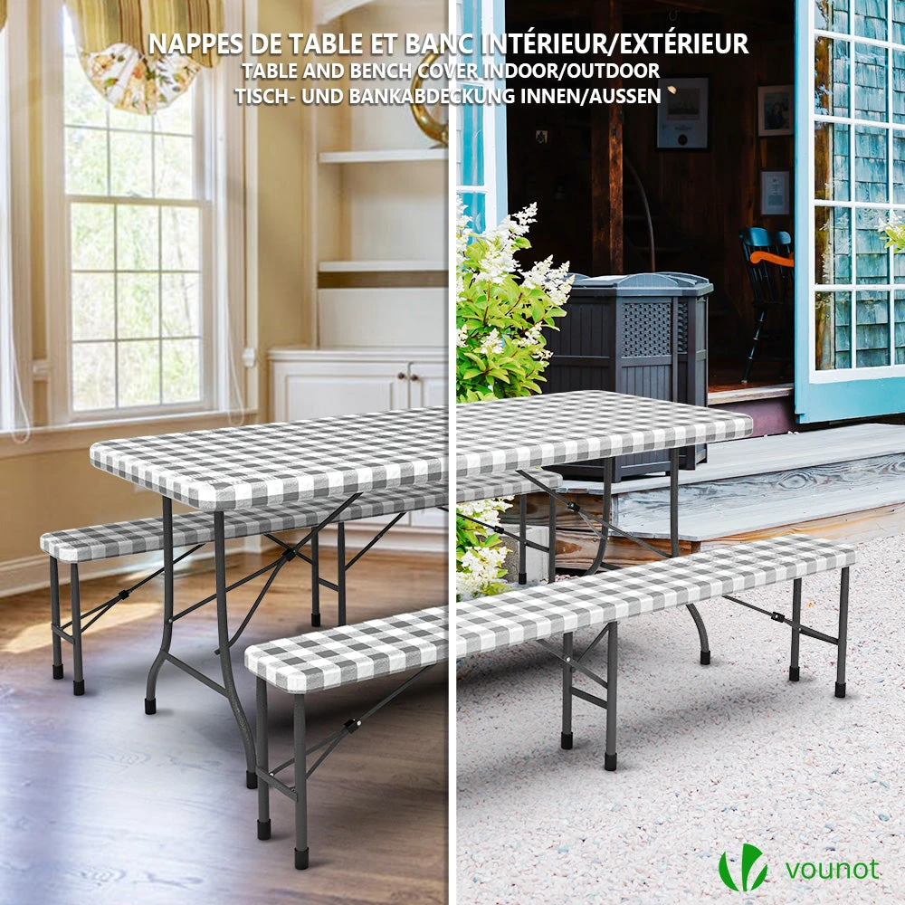 Lot De 3 Nappes De Table Et Banc En PVC Vinyle Style Ceramique(Lot De 3 Nappes De Table Et Banc En Pvc Vinyle Style Ceramique) 2 Lot De 3 Nappes De Table Et Banc En PVC Vinyle Style Ceramique(Lot De 3 Nappes De Table Et Banc En Pvc Vinyle Style Ceramique) – Image 2