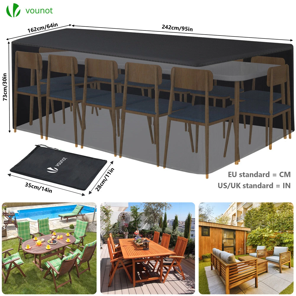 Housse Salon De Jardin Bache De Protection 420D 242x162x73cm Noire(Housse Salon De Jardin Bache De Protection 420d 242x162x73cm Noire 1) 2 Housse Salon De Jardin Bache De Protection 420D 242x162x73cm Noire(Housse Salon De Jardin Bache De Protection 420d 242x162x73cm Noire 1) – Image 2