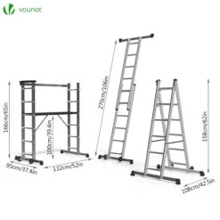 Echafaudage Roulant Aluminium 3 En 1(Echafaudage Roulant Aluminium 3 En 1) -Boutique Vounot 2 3 365a3d84 47e1 4d70 82dc f429b372129a