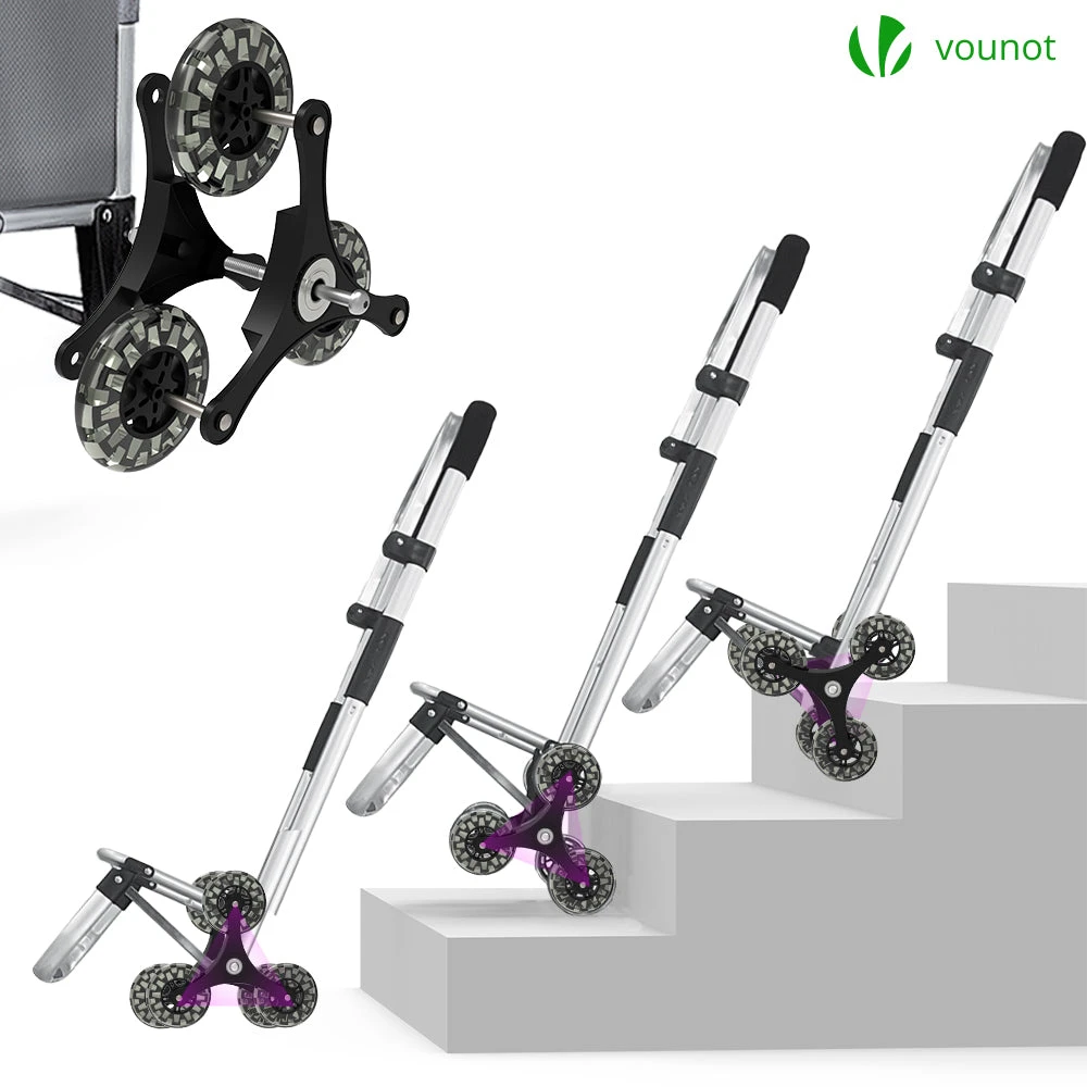 Chariot De Course Pliable Monte Escalier Aluminium Avec Crochets Gris(Chariot De Course Pliable Monte Escalier Aluminium Avec Crochets Gris 1) 2 Chariot De Course Pliable Monte Escalier Aluminium Avec Crochets Gris(Chariot De Course Pliable Monte Escalier Aluminium Avec Crochets Gris 1) – Image 2