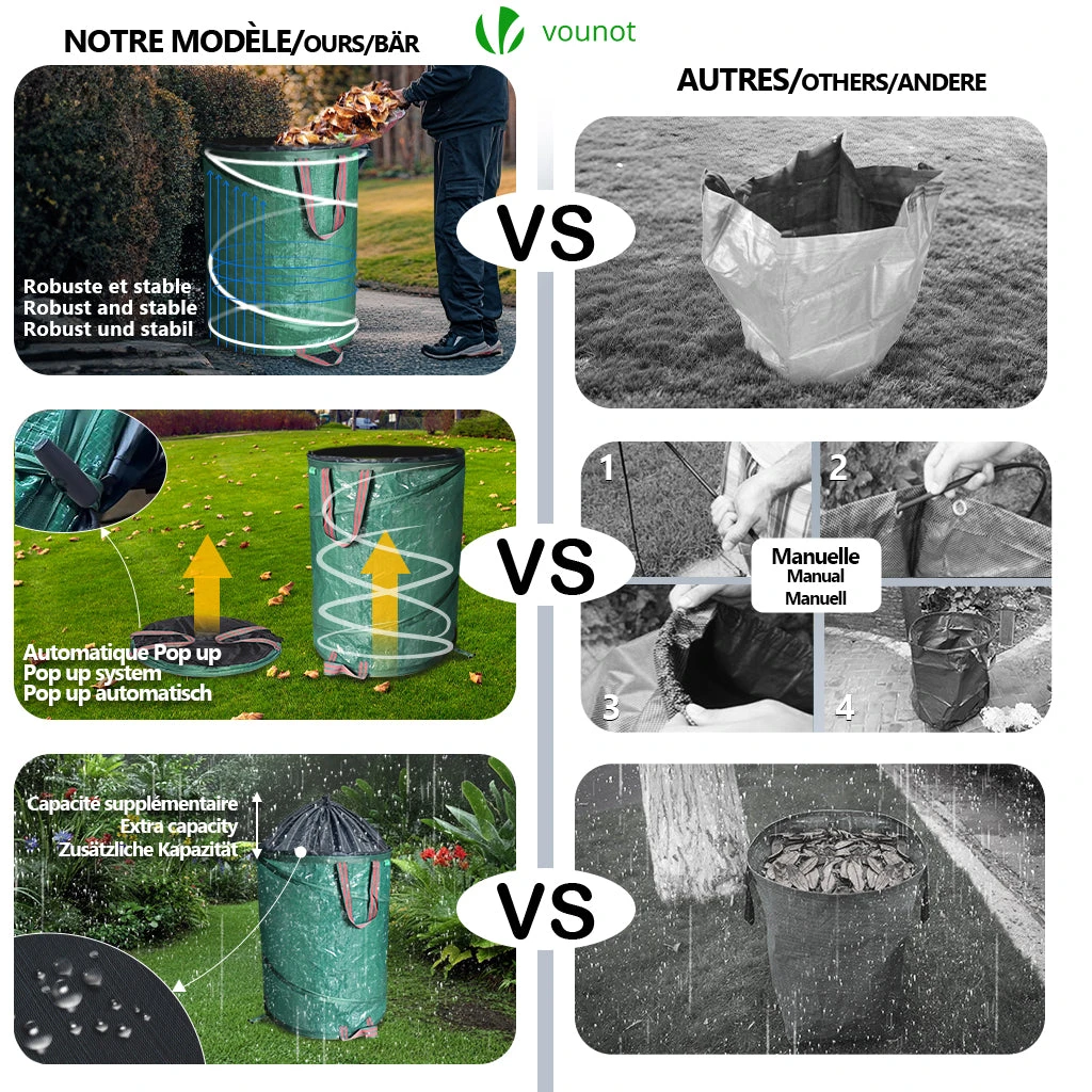 Lot De 3 Sac De Jardin Pop Up De Grande Capacité En Polyéthylène Avec Poignées(Lot De 3 Sac De Jardin Pop Up De Grande Capacite En Polyethylene Avec Poignees) 2 Lot De 3 Sac De Jardin Pop Up De Grande Capacité En Polyéthylène Avec Poignées(Lot De 3 Sac De Jardin Pop Up De Grande Capacite En Polyethylene Avec Poignees) – Image 2