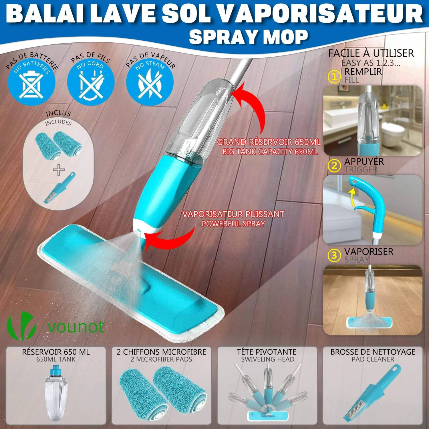 Balai Vaporisateur Lave Sol(Balai Vaporisateur Lave Sol) 2 Balai Vaporisateur Lave Sol(Balai Vaporisateur Lave Sol) – Image 2
