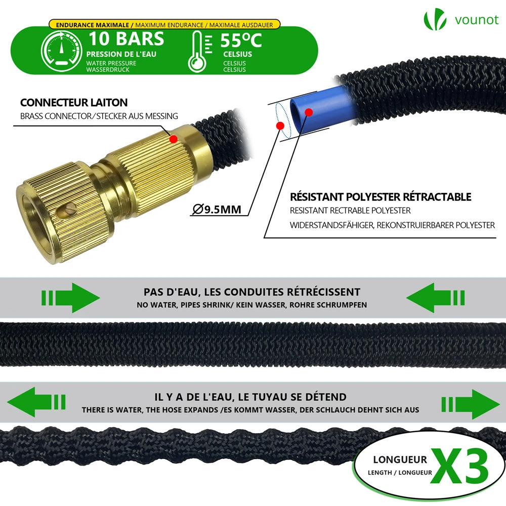 Tuyau D’Arrosage Extensible 30m Renforce Avec Accessoires Noir(Tuyau D Arrosage Extensible 30m Renforce Avec Accessoires Noir) 2 Tuyau D’Arrosage Extensible 30m Renforce Avec Accessoires Noir(Tuyau D Arrosage Extensible 30m Renforce Avec Accessoires Noir) – Image 2