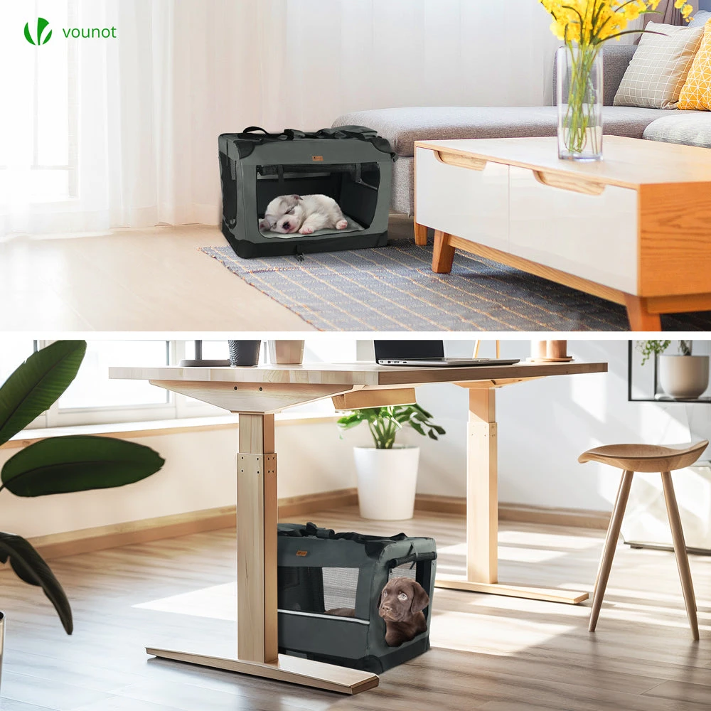 Sac Transport Pliable Chien Chat Caisse Cage Portable 50x35x36cm Gris(Sac Transport Pliable Chien Chat Caisse Cage Portable 50x35x36cm Gris) 2 Sac Transport Pliable Chien Chat Caisse Cage Portable 50x35x36cm Gris(Sac Transport Pliable Chien Chat Caisse Cage Portable 50x35x36cm Gris) – Image 2