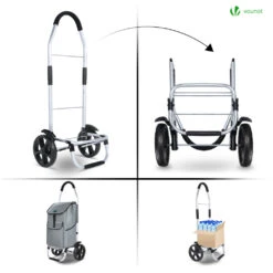 Chariot De Course Pliable Aluminium 2 Roues Gris(Chariot De Course Pliable Aluminium 2 Roues Gris) 9 Chariot De Course Pliable Aluminium 2 Roues Gris(Chariot De Course Pliable Aluminium 2 Roues Gris) -Boutique Vounot 3 002e6178 c2f4 4e75 a281 2871177e5f4b