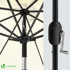 Parasol Inclinable 2.70 X 2.40m Avec Housse De Protection Beige(Parasol Inclinable 2 70 X 2 40m Avec Housse De Protection Beige) -Boutique Vounot 3 067b7d91 59ae 41e8 87ac e98321991e10