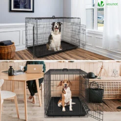 Cage Pour Chien Pliable Avec 2 Portes Verrouillable Plateau Amovible 122x75x81cm(Cage Pour Chien Pliable Avec 2 Portes Verrouillable Plateau Amovible 122x75x81cm) 9 Cage Pour Chien Pliable Avec 2 Portes Verrouillable Plateau Amovible 122x75x81cm(Cage Pour Chien Pliable Avec 2 Portes Verrouillable Plateau Amovible 122x75x81cm) -Boutique Vounot 3 097241ec 7901 4a9b 9154 88fa43363e03