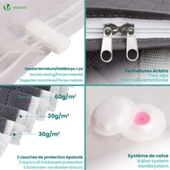 Lot De 9 Sac De Rangement Sous Vide Non Tisse XXL Gris(Lot De 9 Sac De Rangement Sous Vide Non Tisse Xxl Gris) -Boutique Vounot 3 1915eb11 62e2 49c6 86ef dc6c6a8050e9