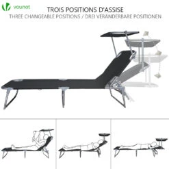 Transat Pare Soleil Lot De 2 Pcs Noir(Transat Pare Soleil Lot De 2 Pcs Noir) -Boutique Vounot 3 2cbfa945 4a01 4d54 a702 8fba2edff50d