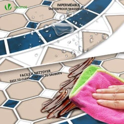 Nappe De Table Ronde En PVC Tissu Non-tissé Style Ceramique(Nappe De Table Ronde En Pvc Tissu Non Tisse Style Ceramique) -Boutique Vounot 3 35859964 e31f 4488 97a3 db5ef26cf750