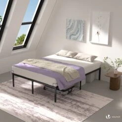 Cadre De Lit Metal Avec Fixation Sommier Et Hauteur 36cm 160x200cm Noir(Cadre De Lit Metal Avec Fixation Sommier Et Hauteur 36cm 160x200cm Noir) -Boutique Vounot 3 3d671448 e162 49ca a4e7 97aff0a4f67c