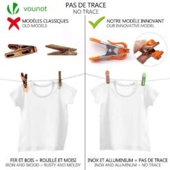 Pince A Linge Lot 40 Pcs INOX Avec Sac De Rangement(Pince A Linge Lot 40 Pcs Inox Avec Sac De Rangement) -Boutique Vounot 3 401e1f02 9277 44e7 a829 fd8c1592b8dd