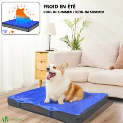 Matelas Panier Pour Chien Avec Tapis Gel Rafraichissant Amovible 91x70x9cm(Matelas Panier Pour Chien Avec Tapis Gel Rafraichissant Amovible 91x70x9cm) -Boutique Vounot 3 45df7b2f 4f0e 4085 a8d4 c86c0c091866