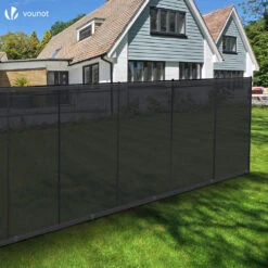 Brise Vue Occultant En HDPE 90g/m² 1.5x20m Avec Attaches De Fixation Anthracite(Brise Vue Occultant En Hdpe 90g M 1 5x20m Avec Attaches De Fixation Anthracite) -Boutique Vounot 3 4ee317cb 2172 4e1e be03 493bab72972d 1