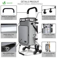 Chariot De Course Pliable Monte Escalier Aluminium Avec Crochets Gris(Chariot De Course Pliable Monte Escalier Aluminium Avec Crochets Gris 1) 9 Chariot De Course Pliable Monte Escalier Aluminium Avec Crochets Gris(Chariot De Course Pliable Monte Escalier Aluminium Avec Crochets Gris 1) -Boutique Vounot 3 5a3de544 a044 4301 b77c 6fbcb2299ece