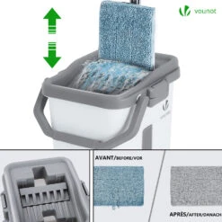 Balai Microfibre Et Seau Essoreur Avec 6 Serpillères Réutilisables Balai Plat Double Compartiment Blanc(Balai Microfibre Et Seau Essoreur Avec 6 Serpilleres Reutilisables Balai Plat Double Compartiment Blanc) -Boutique Vounot 3 63e11e1c cc83 4acc a5ee c92b59bce83c