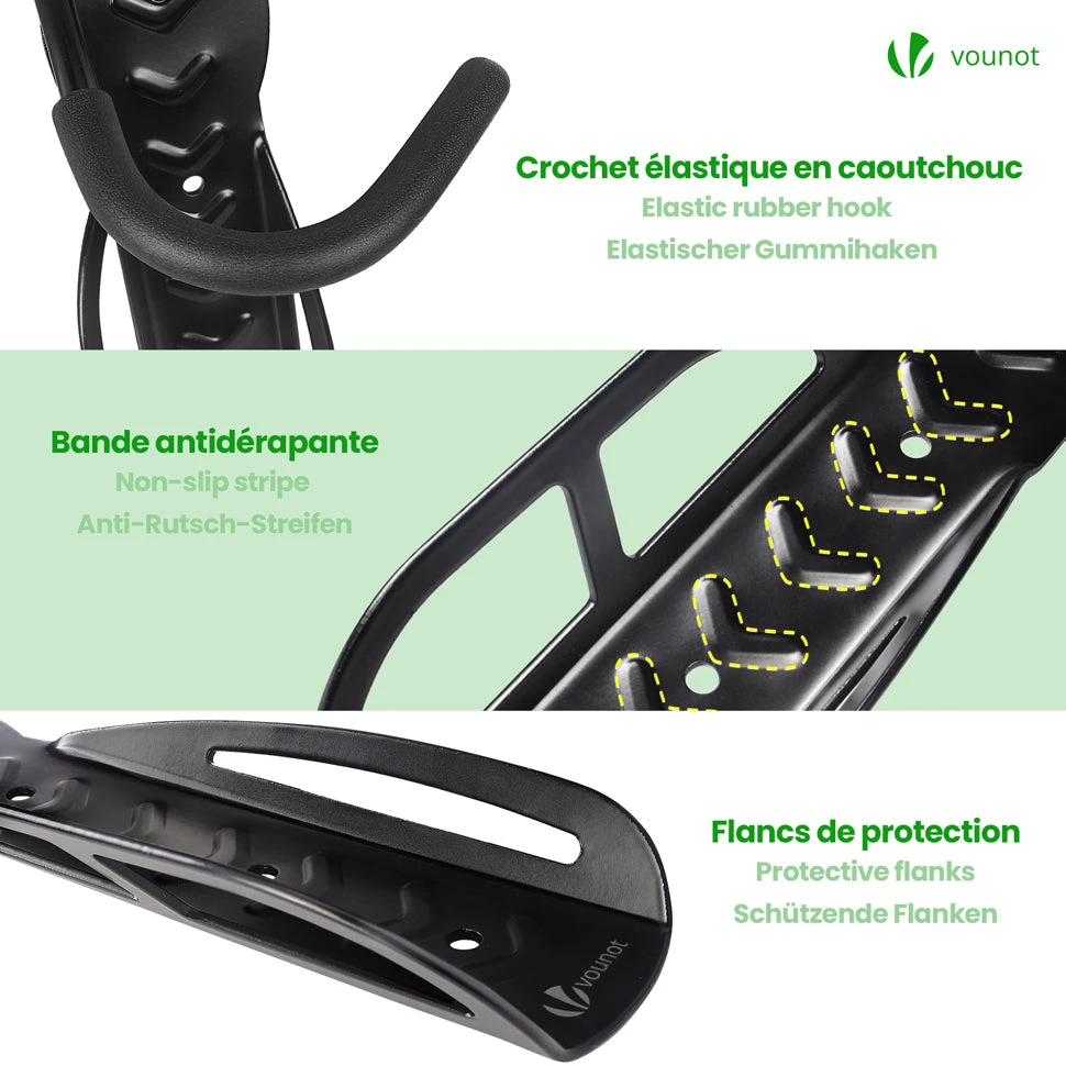 Lot De 4 Supports De Velo Mural Avec Coussinets De Protection Noir(Lot De 4 Supports De Velo Mural Avec Coussinets De Protection Noir) 3 Lot De 4 Supports De Velo Mural Avec Coussinets De Protection Noir(Lot De 4 Supports De Velo Mural Avec Coussinets De Protection Noir) – Image 3