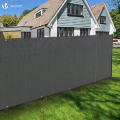 Brise Vue Occultant En HDPE 230g/m² 1.5x20m Avec Attaches De Fixation Gris(Brise Vue Occultant En Hdpe 230g M 1 5x20m Avec Attaches De Fixation Gris) -Boutique Vounot 3 73402327 fe95 467c a749 27b4569b6a2a