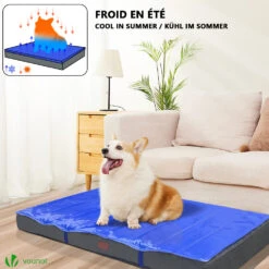 Matelas Panier Pour Chien Avec Tapis Gel Rafraichissant Amovible 115x81x9cm(Matelas Panier Pour Chien Avec Tapis Gel Rafraichissant Amovible 115x81x9cm) -Boutique Vounot 3 73986de5 f9c9 4387 8ca4 3c4806859b15