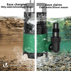 Pompe Evacuation Pour Eaux Chargees 8000L/H Profondeur 7m Vert(Pompe Evacuation Pour Eaux Chargees 8000l H Profondeur 7m Vert) -Boutique Vounot 3 7dbf950b a890 4a62 82c0 abe3780ce543