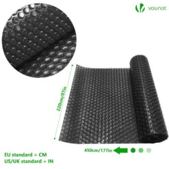Bache A Bulle Piscine 120 Microns Rectangulaire Decoupable 450x220cm Noir(Bache A Bulle Piscine 120 Microns Rectangulaire Decoupable 450x220cm Noir) -Boutique Vounot 3 878039c9 0adf 4f18 95fa ffc1f6159a16