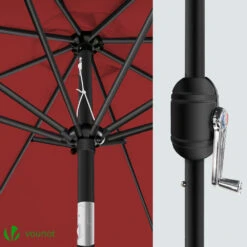 Parasol Inclinable 2.70 X 2.40m Avec Housse De Protection Rouge(Parasol Inclinable 2 70 X 2 40m Avec Housse De Protection Rouge) -Boutique Vounot 3 a21c60b5 eeb9 46a1 ac5a 1b1f48a41285