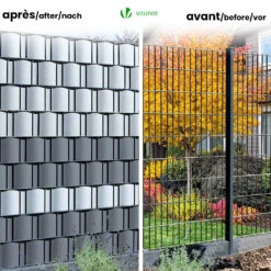 Brise Vue Occultant PVC 450g/m2 19cm X 70m Anthracite(Brise Vue Occultant Pvc 450g M2 19cm X 70m Anthracite) -Boutique Vounot 3 a4b3511f bb05 4bbf 9d53 d8d84ac60b8b