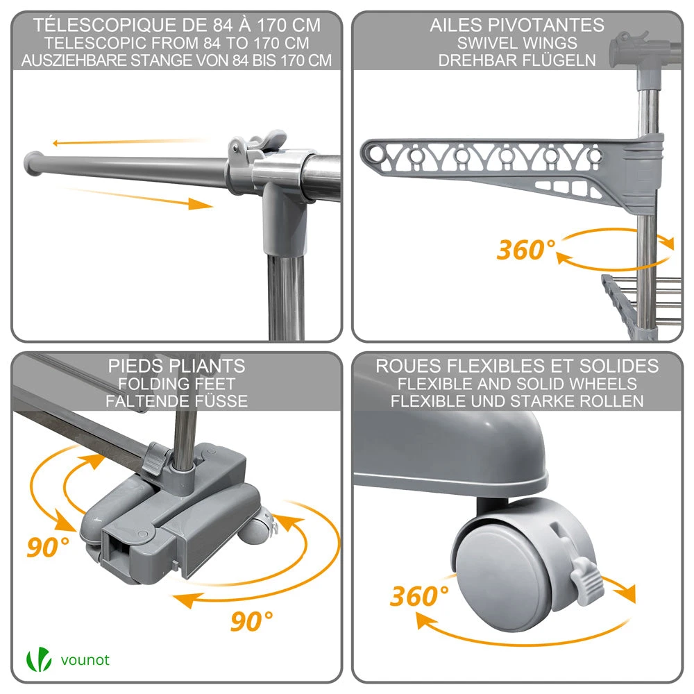 Sechoir A Linge Etendoir Pliable Ailes Pliables 3 Niveaux(Sechoir A Linge Etendoir Pliable Ailes Pliables 3 Niveaux) 3 Sechoir A Linge Etendoir Pliable Ailes Pliables 3 Niveaux(Sechoir A Linge Etendoir Pliable Ailes Pliables 3 Niveaux) – Image 3