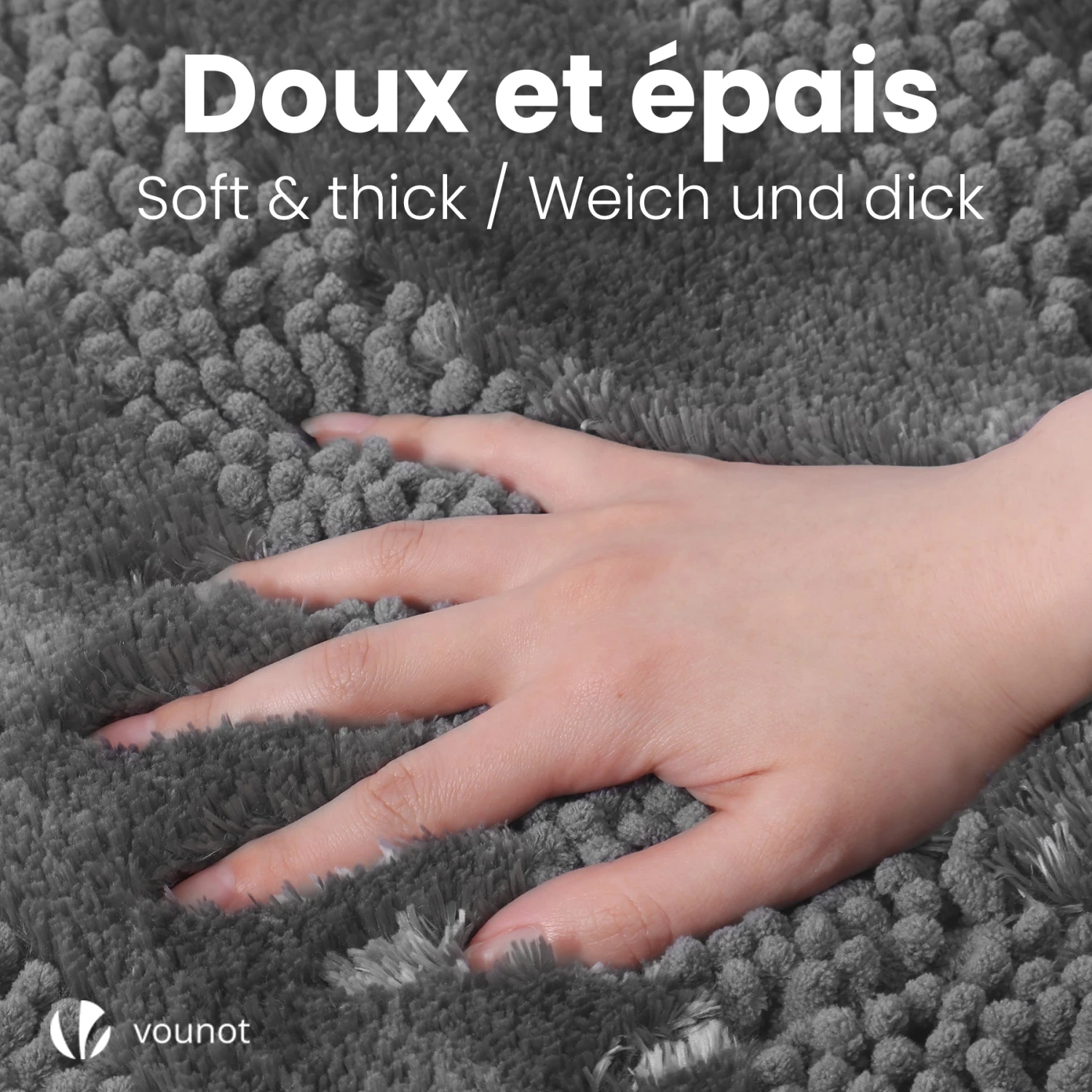 Tapis De Bain Antidérapant Chenille Microfibre 40x60cm Gris(Tapis De Bain Antiderapant Chenille Microfibre 40x60cm Gris 1) 3 Tapis De Bain Antidérapant Chenille Microfibre 40x60cm Gris(Tapis De Bain Antiderapant Chenille Microfibre 40x60cm Gris 1) – Image 3