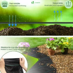 Toile De Paillage Contre Les Mauvaises Herbes 25Mx2M Avec 50 Piquets Anti-UV 100g/m2(Toile De Paillage Contre Les Mauvaises Herbes 25mx2m Avec 50 Piquets Anti Uv 100g M2) 9 Toile De Paillage Contre Les Mauvaises Herbes 25Mx2M Avec 50 Piquets Anti-UV 100g/m2(Toile De Paillage Contre Les Mauvaises Herbes 25mx2m Avec 50 Piquets Anti Uv 100g M2) -Boutique Vounot 3 bf1aa9bb 8978 4453 8f2e c29a2b3701fb 3