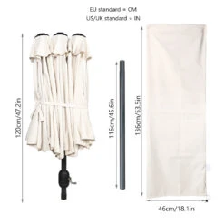 Parasol Jardin Double Aluminium 150 X 300 Cm Beige(Parasol Jardin Double Aluminium 150 X 300 Cm Beige) -Boutique Vounot 3 c608bfa4 99aa 4783 ba15 ab5291eec63d